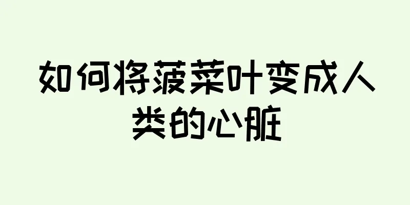 如何将菠菜叶变成人类的心脏
