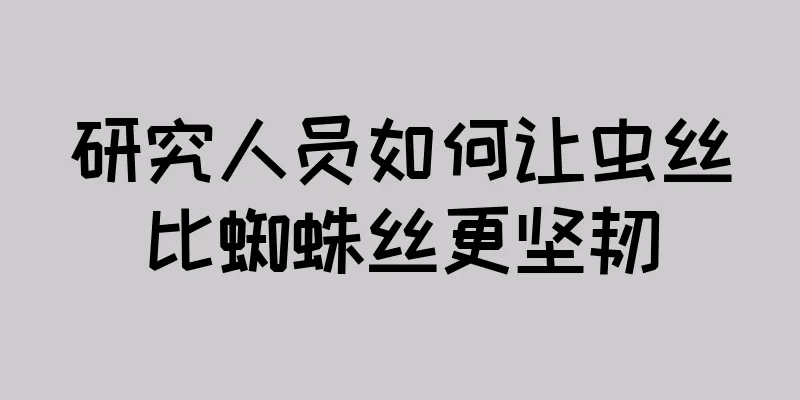 研究人员如何让虫丝比蜘蛛丝更坚韧