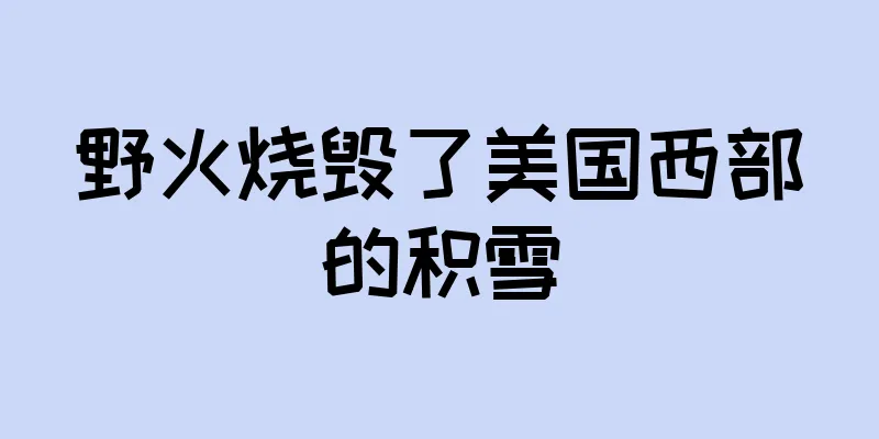 野火烧毁了美国西部的积雪