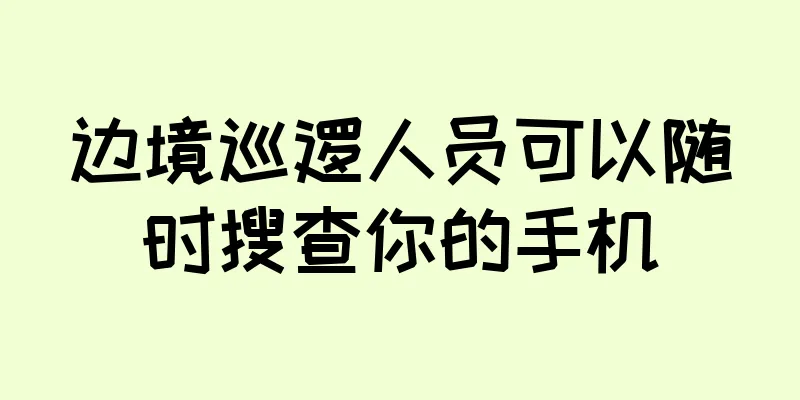 边境巡逻人员可以随时搜查你的手机