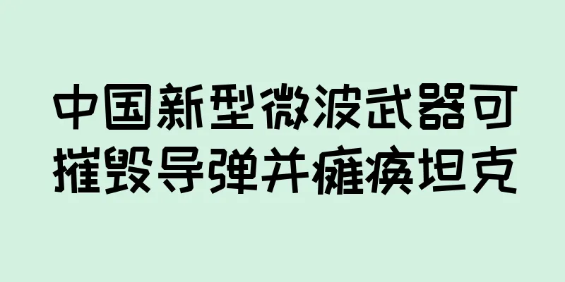 中国新型微波武器可摧毁导弹并瘫痪坦克