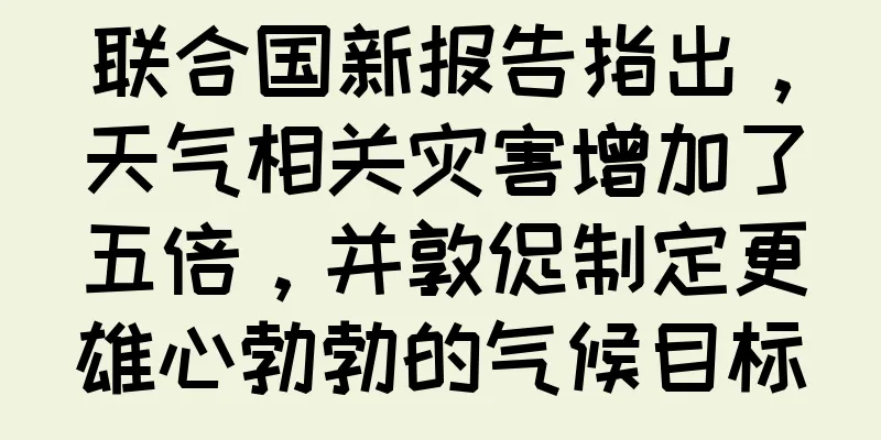 联合国新报告指出，天气相关灾害增加了五倍，并敦促制定更雄心勃勃的气候目标