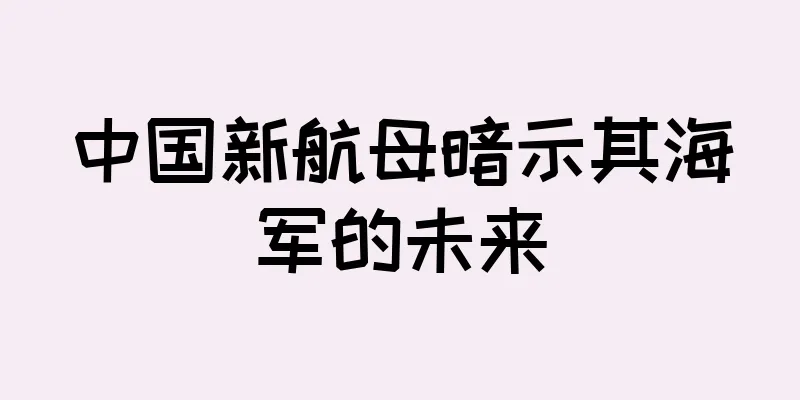 中国新航母暗示其海军的未来