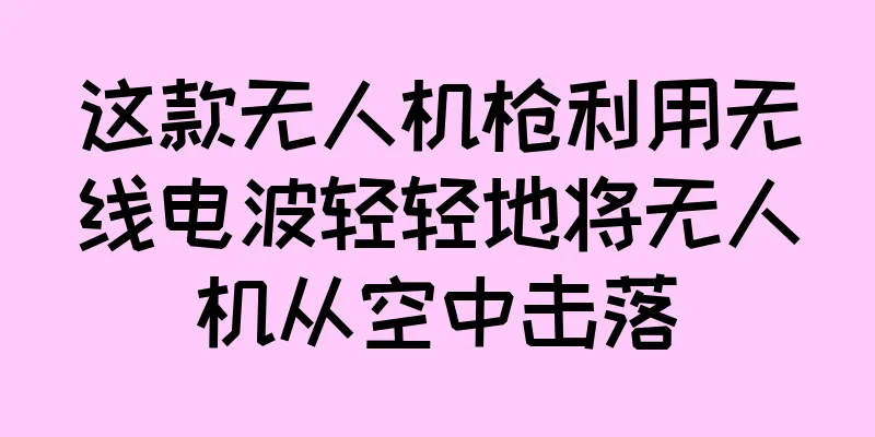 这款无人机枪利用无线电波轻轻地将无人机从空中击落