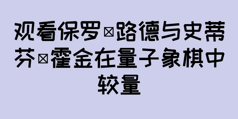 观看保罗·路德与史蒂芬·霍金在量子象棋中较量