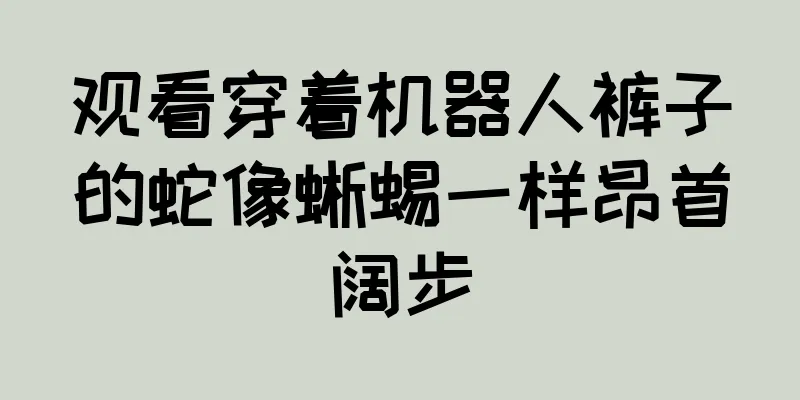 观看穿着机器人裤子的蛇像蜥蜴一样昂首阔步