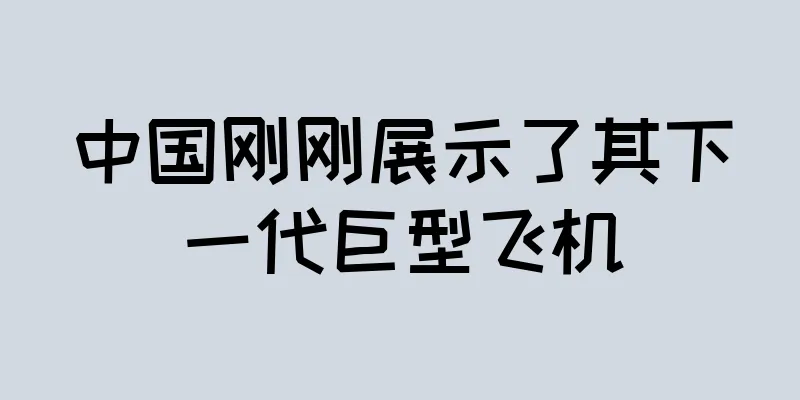 中国刚刚展示了其下一代巨型飞机