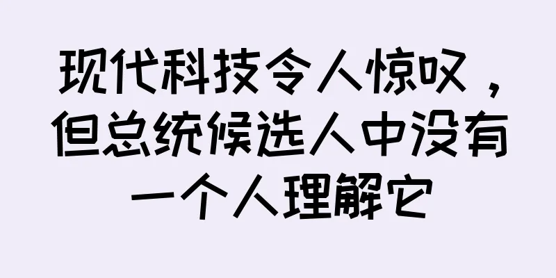 现代科技令人惊叹，但总统候选人中没有一个人理解它