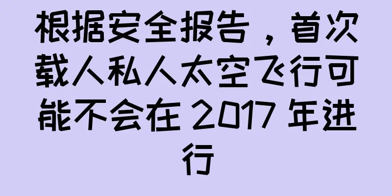 根据安全报告，首次载人私人太空飞行可能不会在 2017 年进行