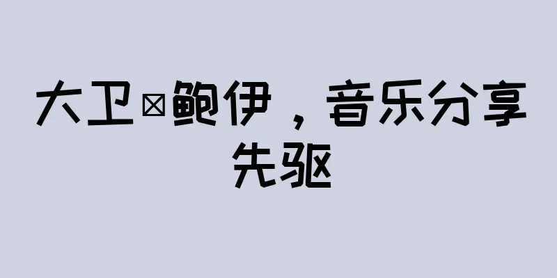 大卫·鲍伊，音乐分享先驱
