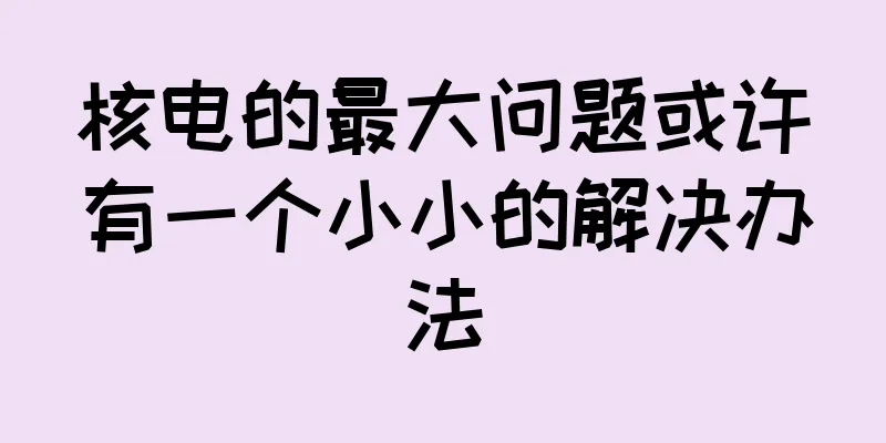核电的最大问题或许有一个小小的解决办法