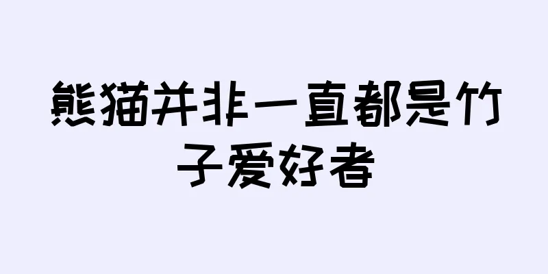 熊猫并非一直都是竹子爱好者