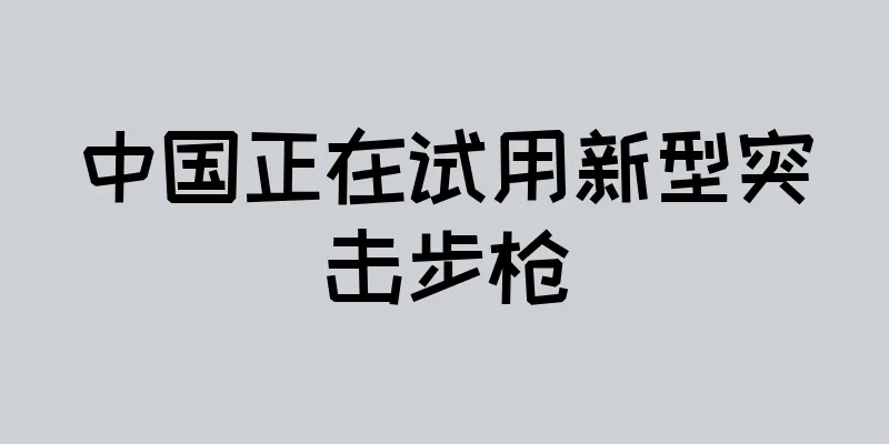 中国正在试用新型突击步枪
