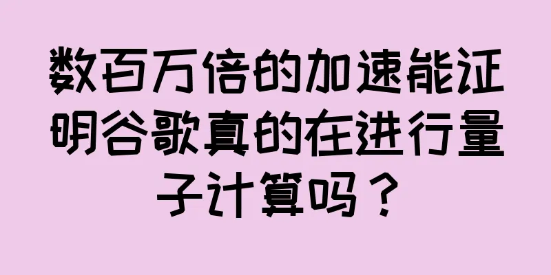 数百万倍的加速能证明谷歌真的在进行量子计算吗？