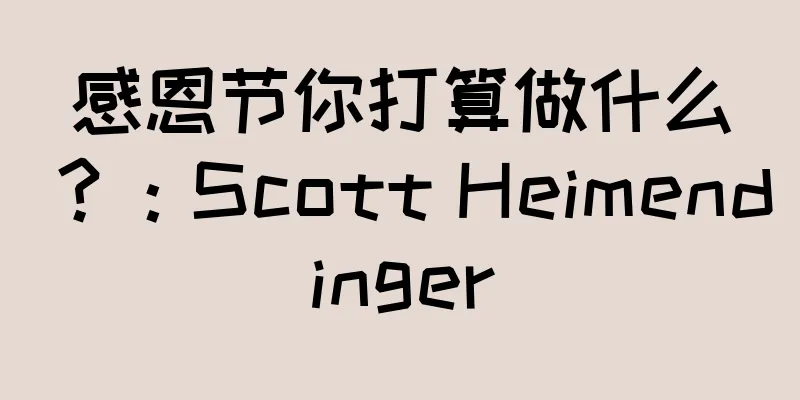 感恩节你打算做什么？：Scott Heimendinger