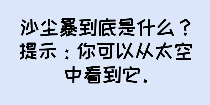 沙尘暴到底是什么？提示：你可以从太空中看到它。