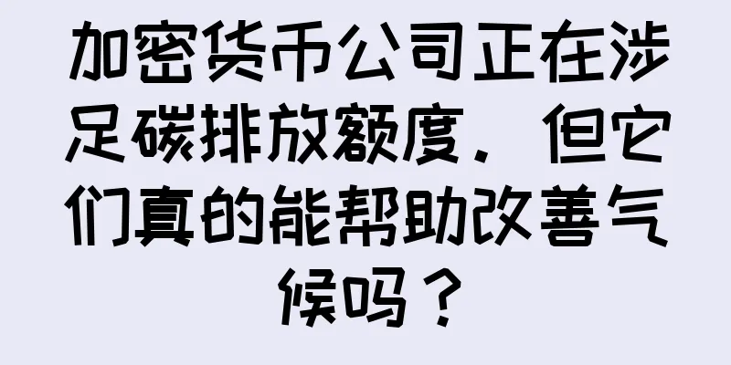 加密货币公司正在涉足碳排放额度。但它们真的能帮助改善气候吗？