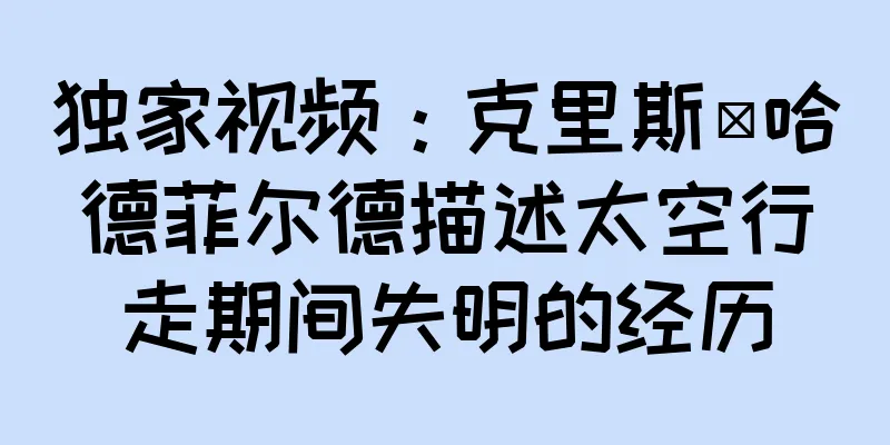 独家视频：克里斯·哈德菲尔德描述太空行走期间失明的经历