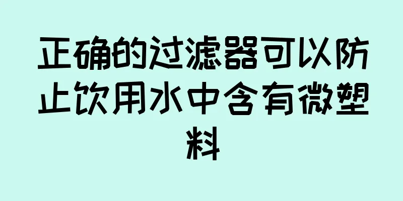 正确的过滤器可以防止饮用水中含有微塑料
