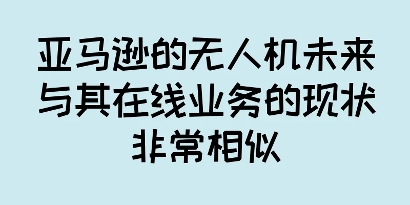 亚马逊的无人机未来与其在线业务的现状非常相似