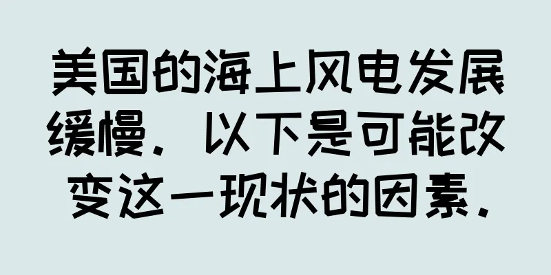 美国的海上风电发展缓慢。以下是可能改变这一现状的因素。