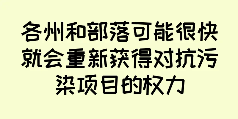 各州和部落可能很快就会重新获得对抗污染项目的权力