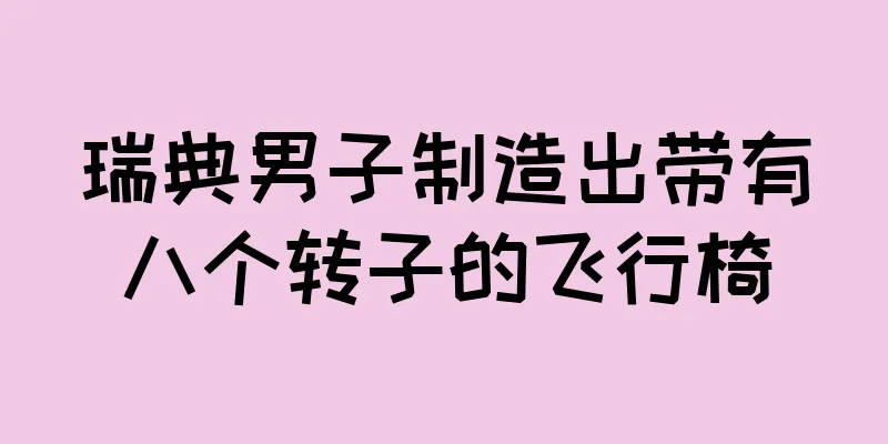 瑞典男子制造出带有八个转子的飞行椅