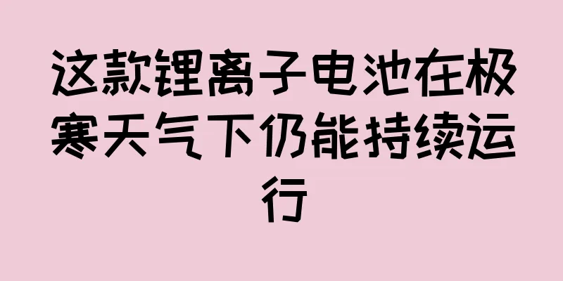 这款锂离子电池在极寒天气下仍能持续运行