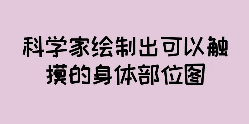 科学家绘制出可以触摸的身体部位图