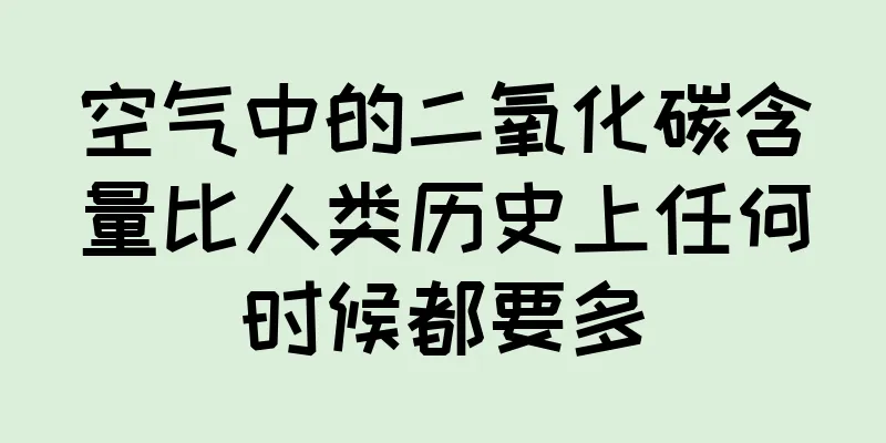 空气中的二氧化碳含量比人类历史上任何时候都要多