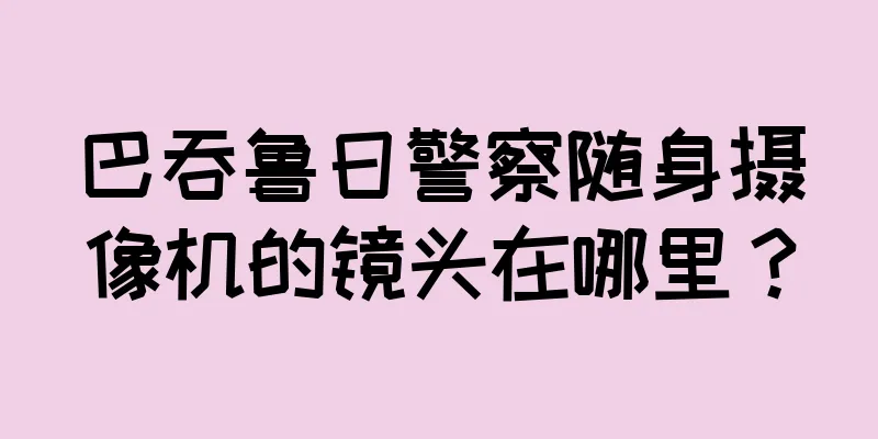 巴吞鲁日警察随身摄像机的镜头在哪里？