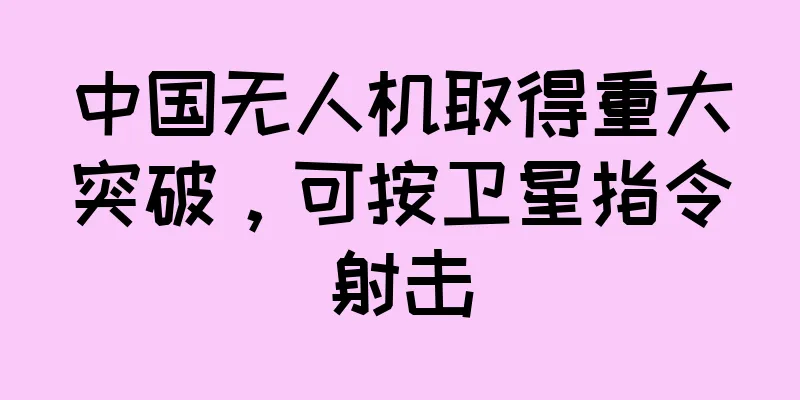 中国无人机取得重大突破，可按卫星指令射击