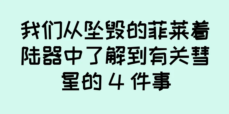 我们从坠毁的菲莱着陆器中了解到有关彗星的 4 件事