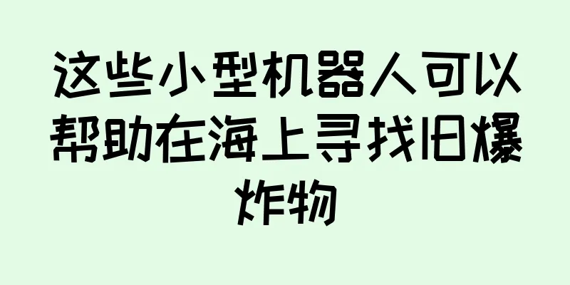 这些小型机器人可以帮助在海上寻找旧爆炸物
