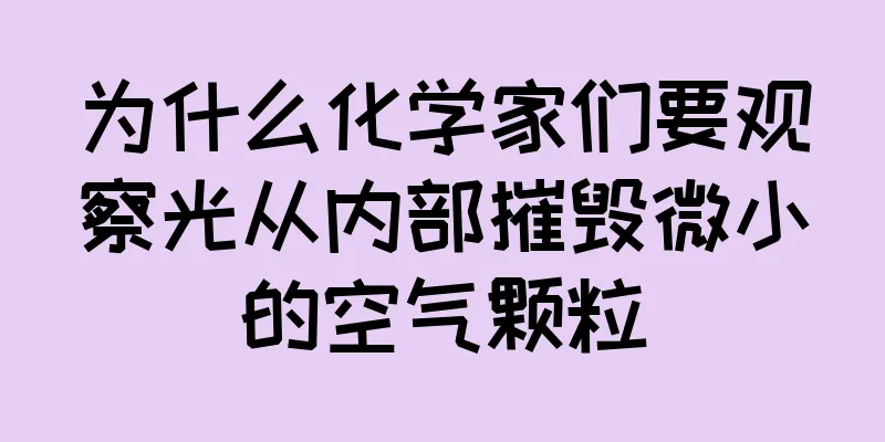 为什么化学家们要观察光从内部摧毁微小的空气颗粒
