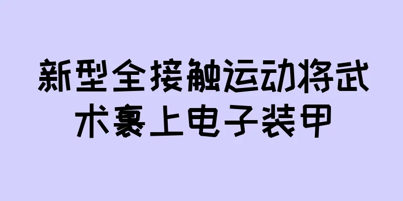 新型全接触运动将武术裹上电子装甲
