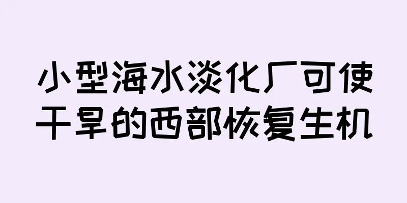 小型海水淡化厂可使干旱的西部恢复生机