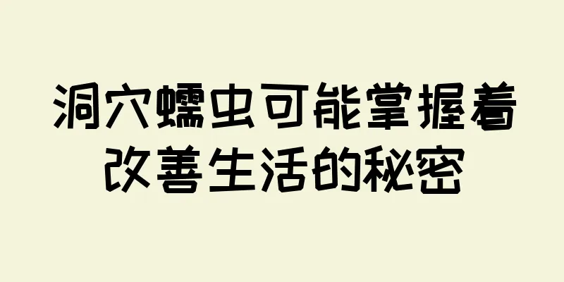 洞穴蠕虫可能掌握着改善生活的秘密