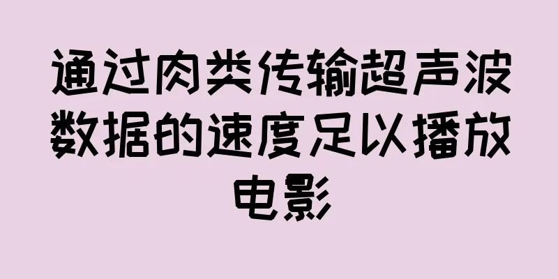 通过肉类传输超声波数据的速度足以播放电影