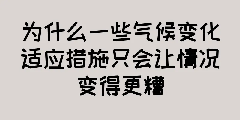 为什么一些气候变化适应措施只会让情况变得更糟