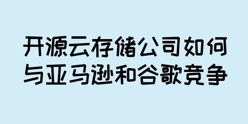 开源云存储公司如何与亚马逊和谷歌竞争