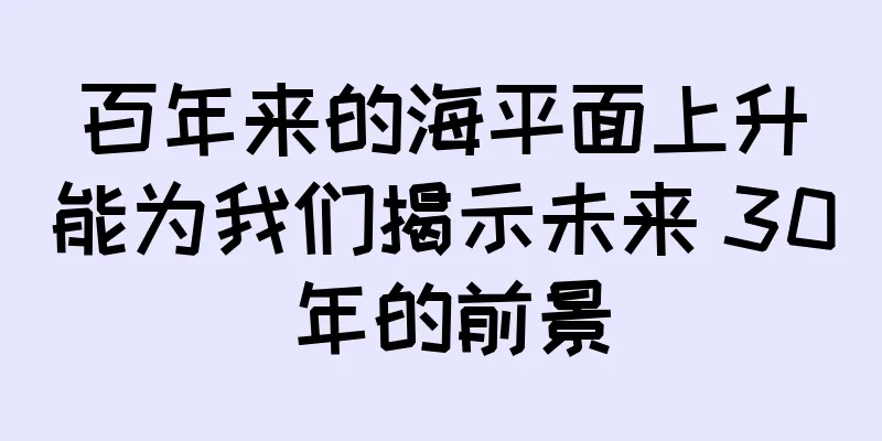 百年来的海平面上升能为我们揭示未来 30 年的前景