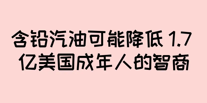 含铅汽油可能降低 1.7 亿美国成年人的智商