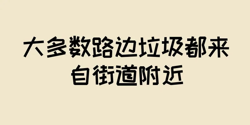 大多数路边垃圾都来自街道附近
