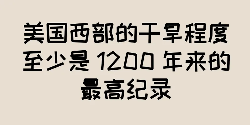 美国西部的干旱程度至少是 1200 年来的最高纪录