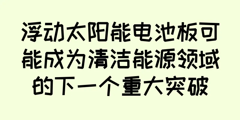 浮动太阳能电池板可能成为清洁能源领域的下一个重大突破
