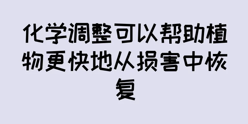 化学调整可以帮助植物更快地从损害中恢复