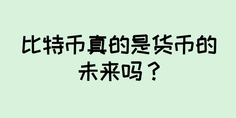 比特币真的是货币的未来吗？