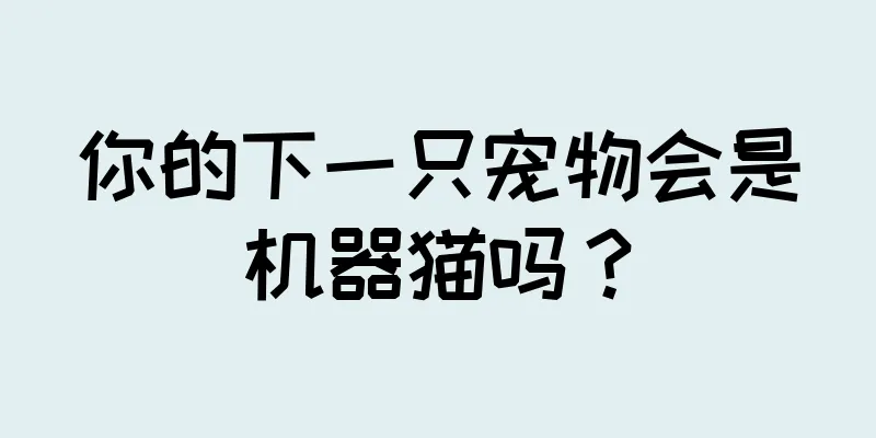 你的下一只宠物会是机器猫吗？