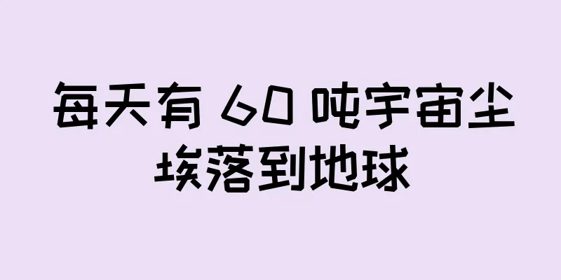 每天有 60 吨宇宙尘埃落到地球